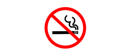 Rökning förbjuden symbol.